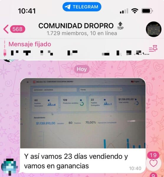 Resultado de un alumno de Dropro